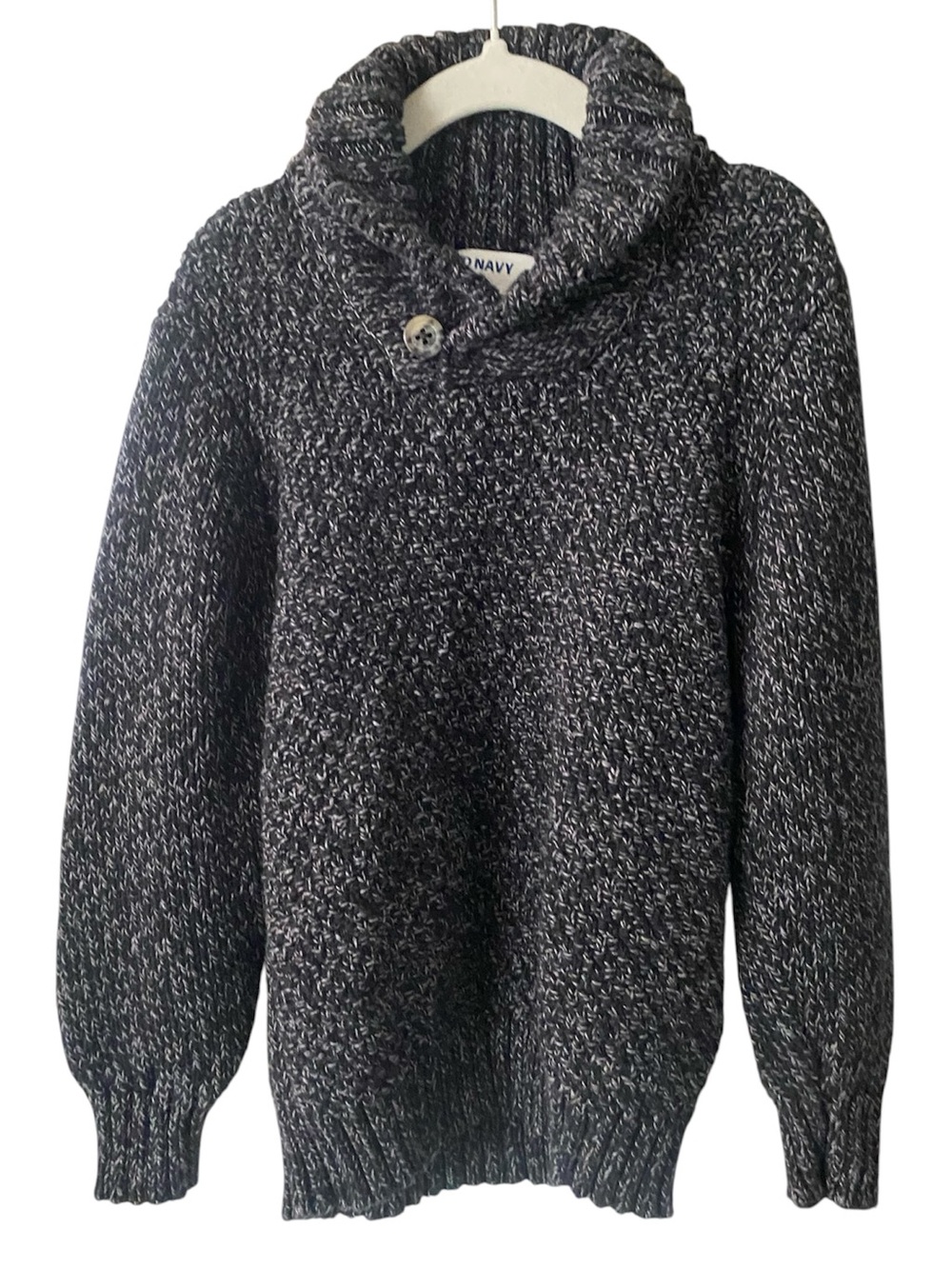 Old Navy Black/Grey Marled Pullover Boys Sweater
